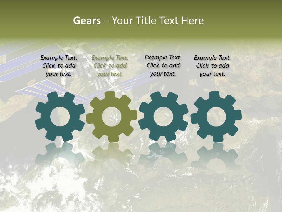 Stars Satellite Illustration PowerPoint Template