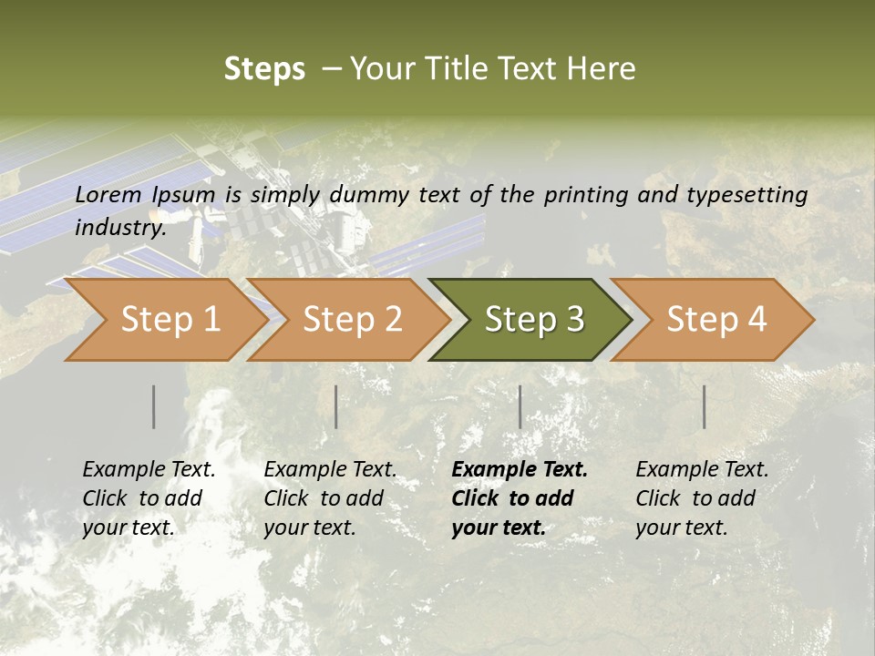 Stars Satellite Illustration PowerPoint Template