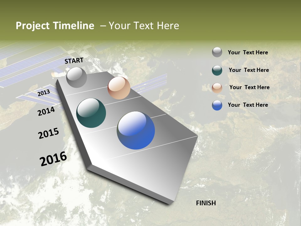 Stars Satellite Illustration PowerPoint Template