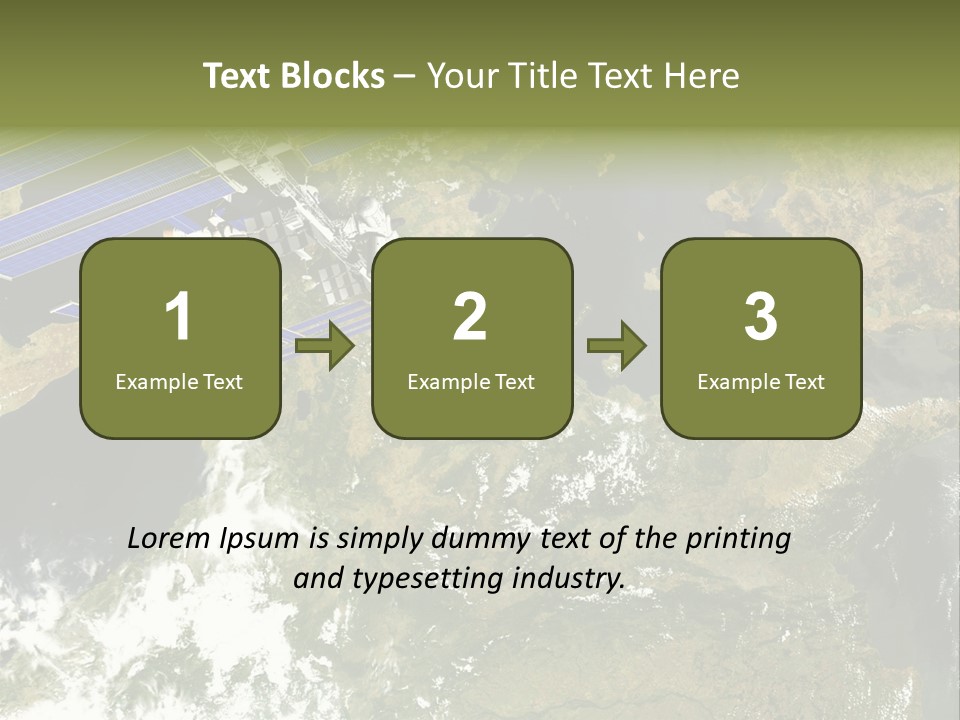 Stars Satellite Illustration PowerPoint Template