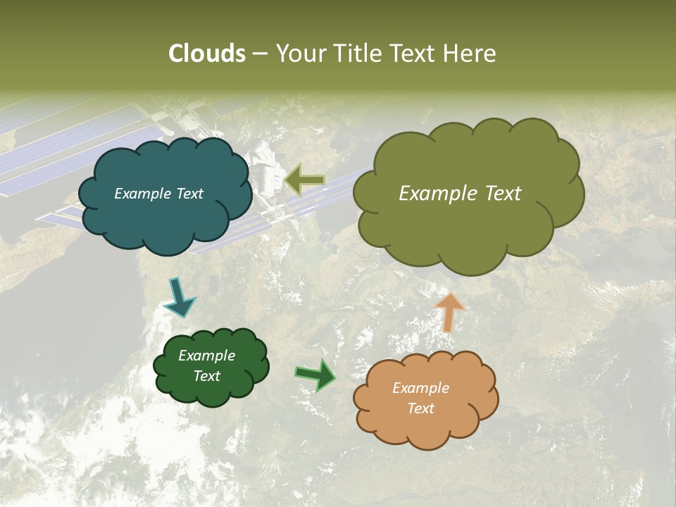 Stars Satellite Illustration PowerPoint Template