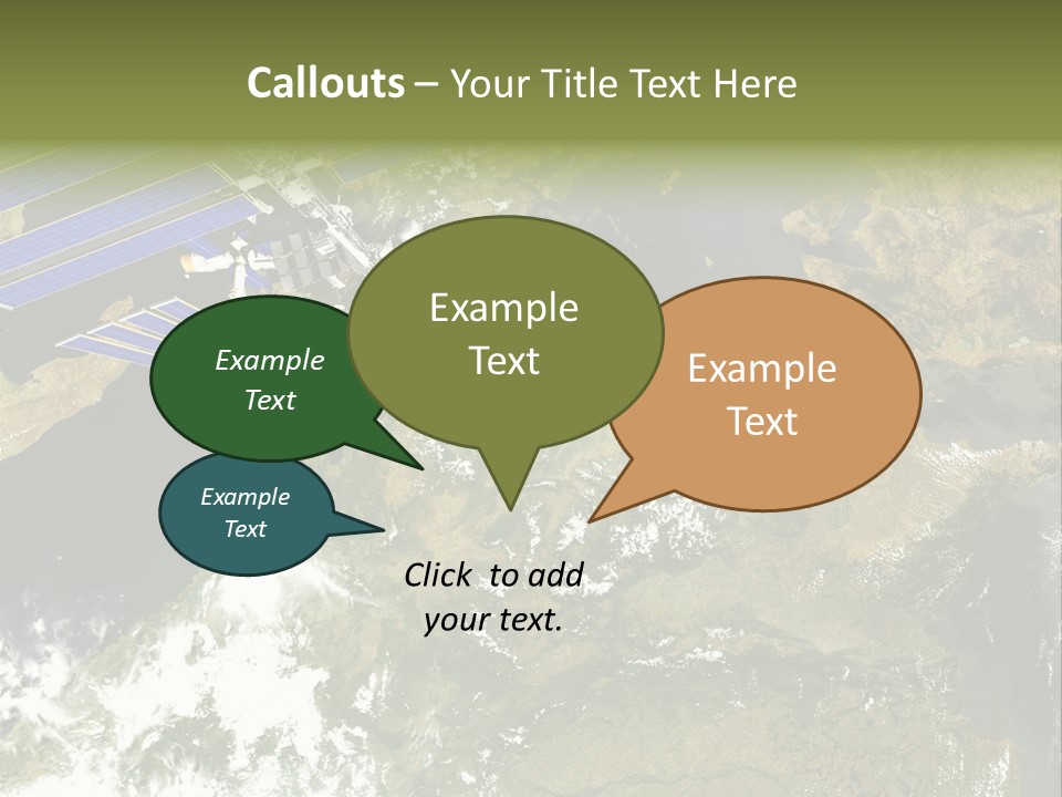 Stars Satellite Illustration PowerPoint Template