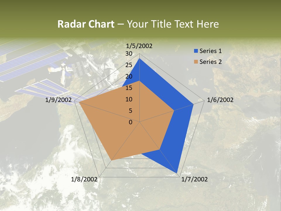 Stars Satellite Illustration PowerPoint Template