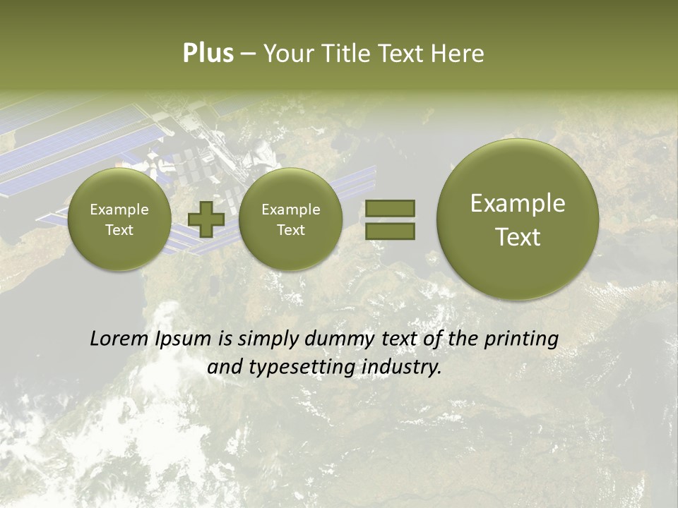 Stars Satellite Illustration PowerPoint Template