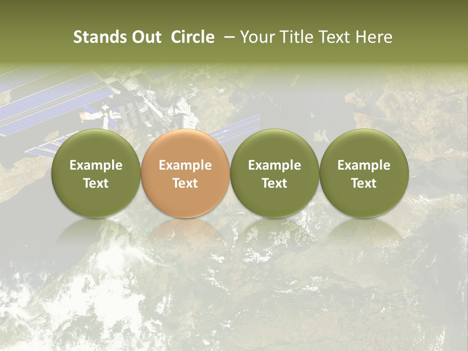 Stars Satellite Illustration PowerPoint Template