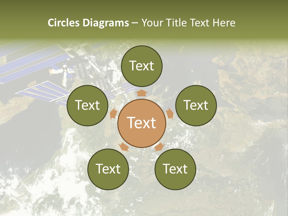 Stars Satellite Illustration PowerPoint Template