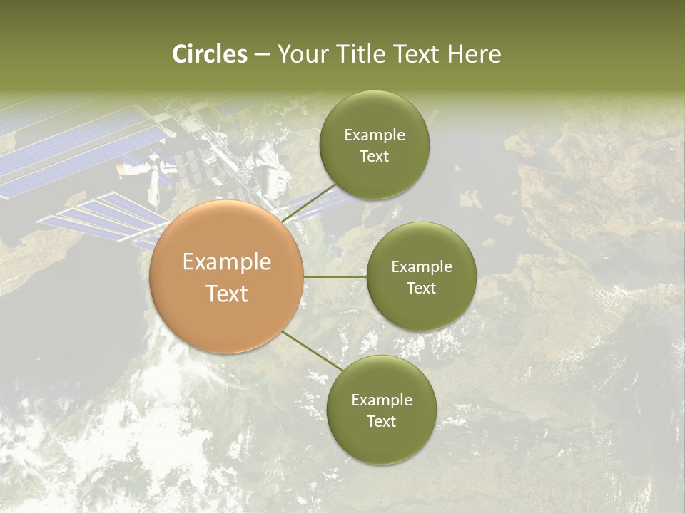 Stars Satellite Illustration PowerPoint Template