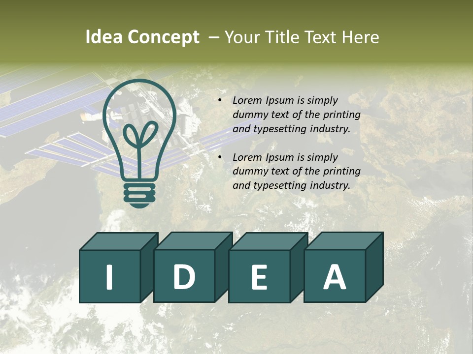 Stars Satellite Illustration PowerPoint Template