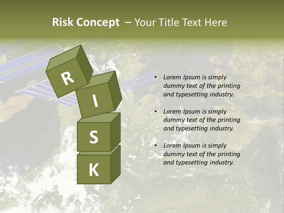 Stars Satellite Illustration PowerPoint Template