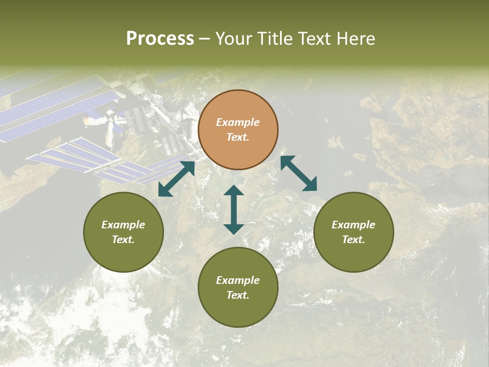 Stars Satellite Illustration PowerPoint Template