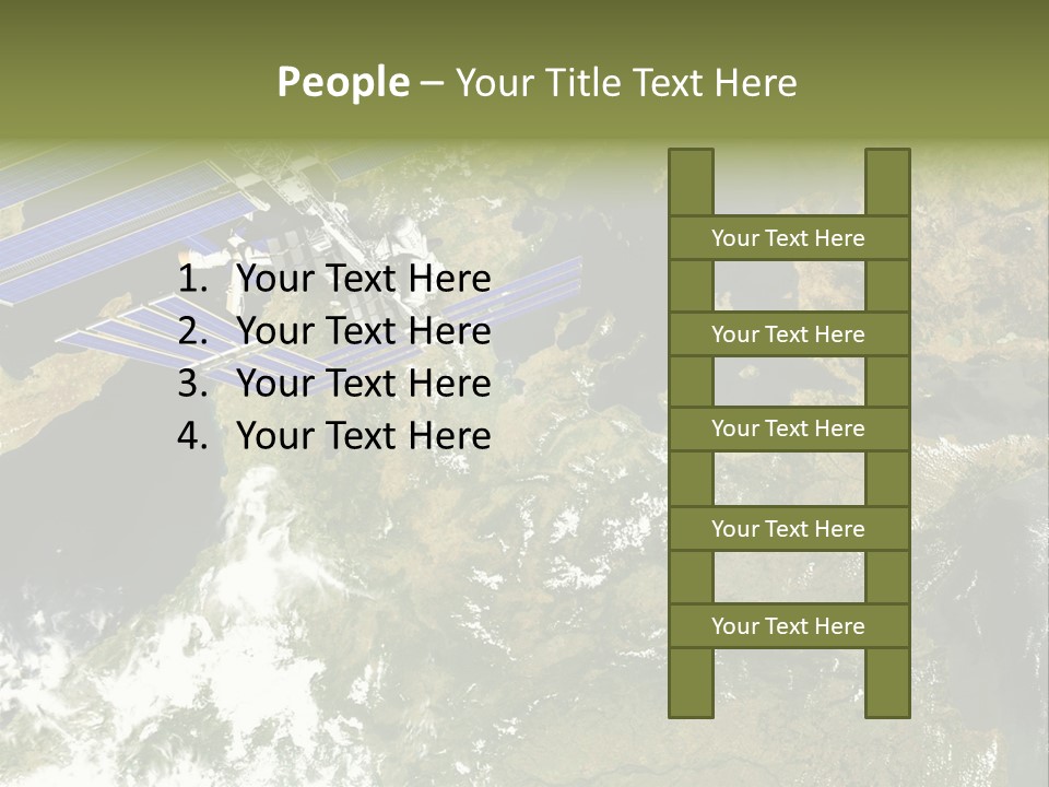 Stars Satellite Illustration PowerPoint Template