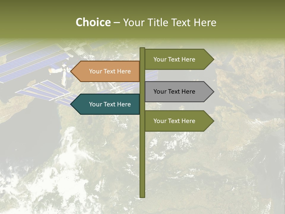 Stars Satellite Illustration PowerPoint Template