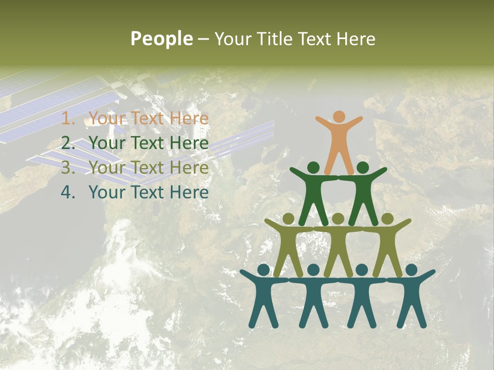 Stars Satellite Illustration PowerPoint Template