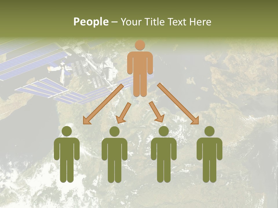 Stars Satellite Illustration PowerPoint Template