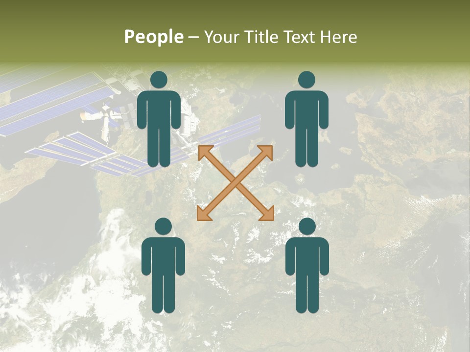 Stars Satellite Illustration PowerPoint Template