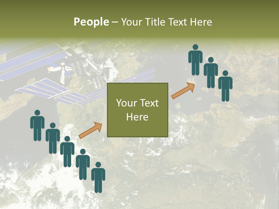 Stars Satellite Illustration PowerPoint Template