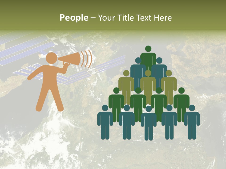 Stars Satellite Illustration PowerPoint Template