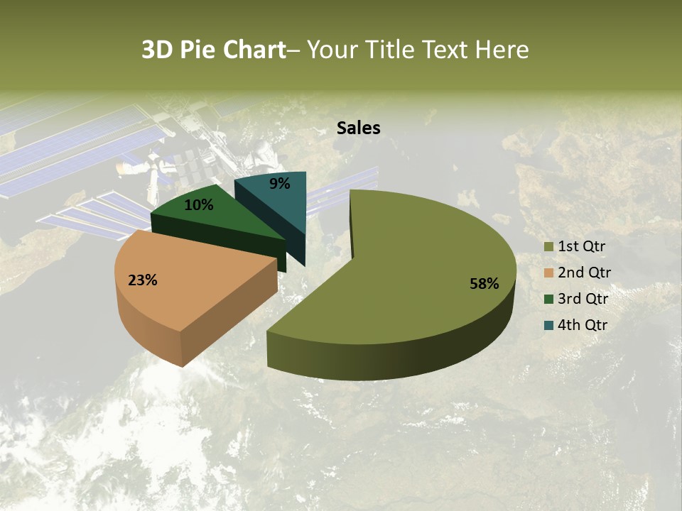 Stars Satellite Illustration PowerPoint Template