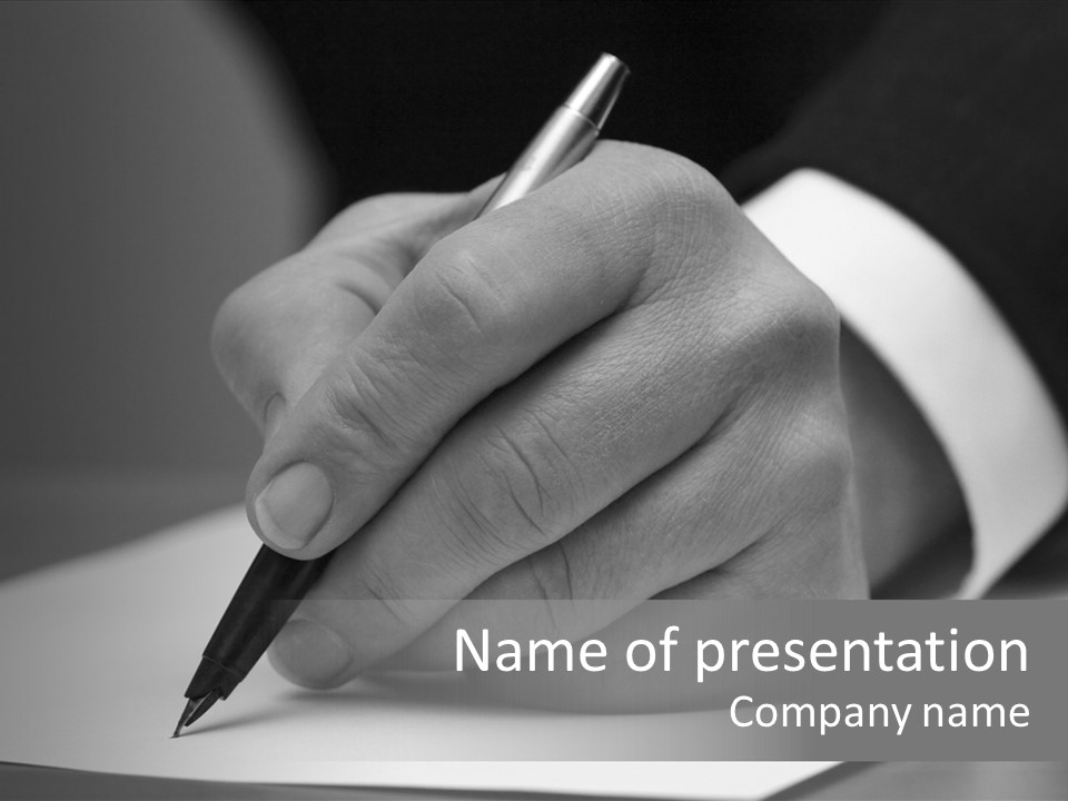 Sign Notary Death PowerPoint Template