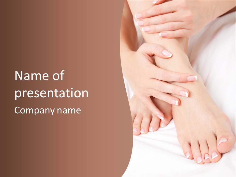 Wellness Woman Barefoot PowerPoint Template