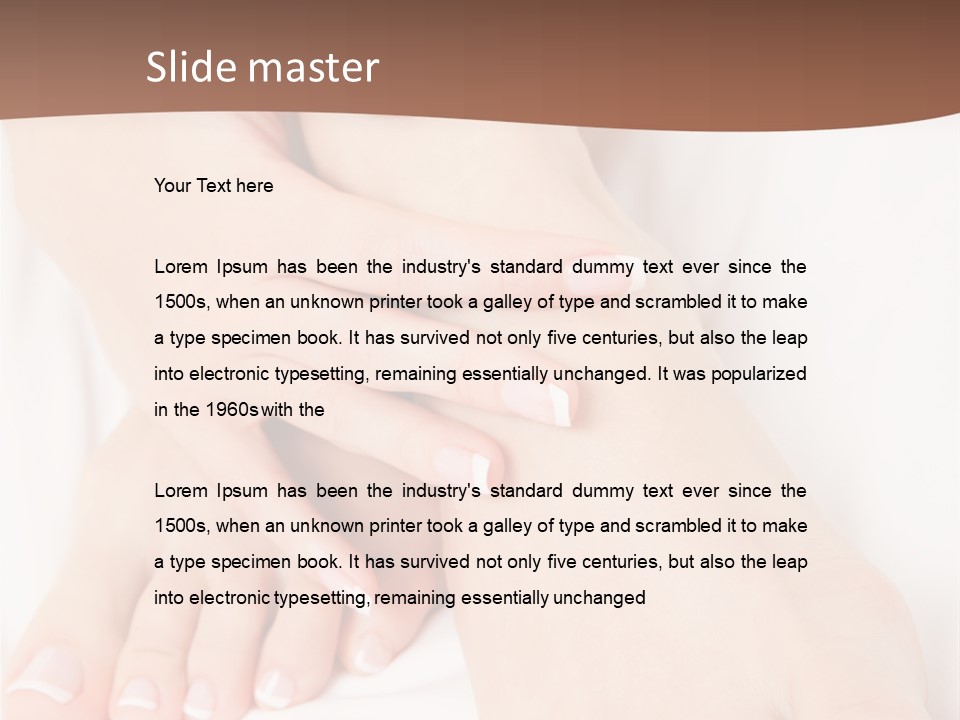 Wellness Woman Barefoot PowerPoint Template