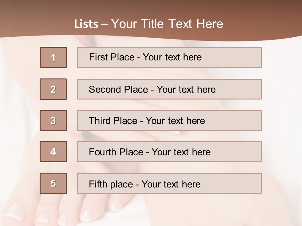 Wellness Woman Barefoot PowerPoint Template