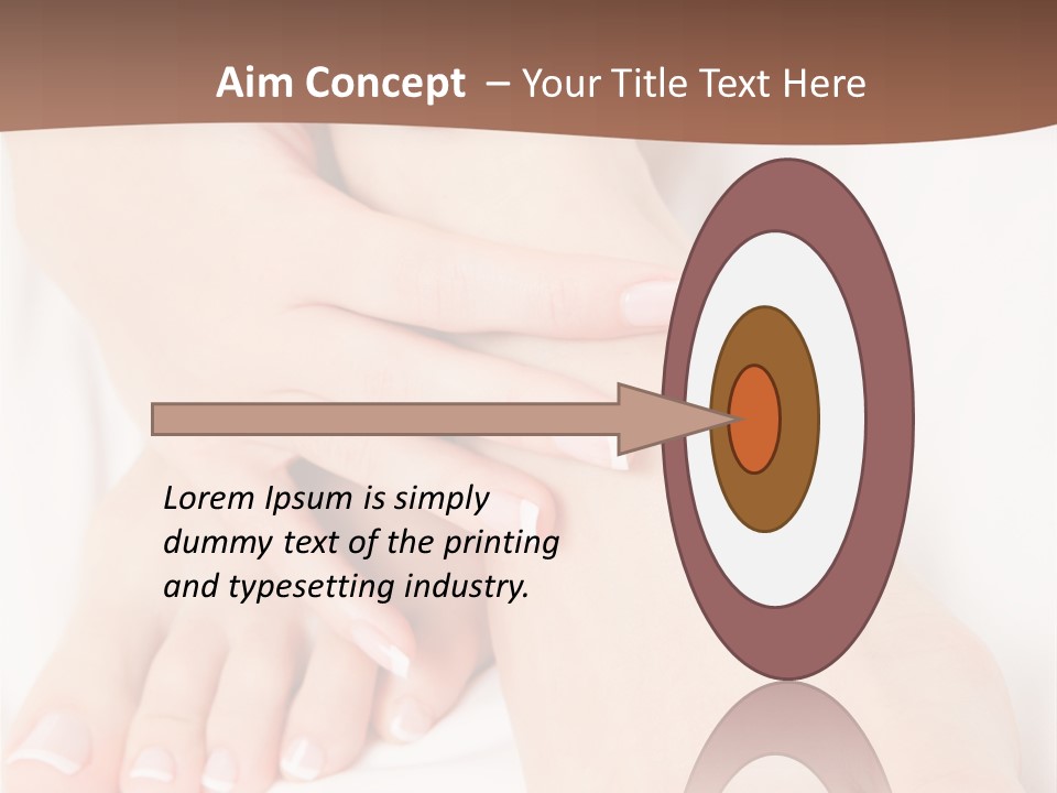 Wellness Woman Barefoot PowerPoint Template