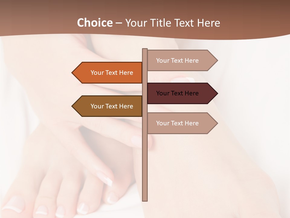 Wellness Woman Barefoot PowerPoint Template