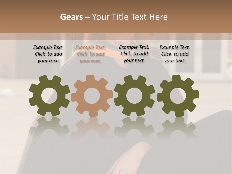 A Woman In A Graduation Cap And Gown Sitting On A Ledge PowerPoint Template