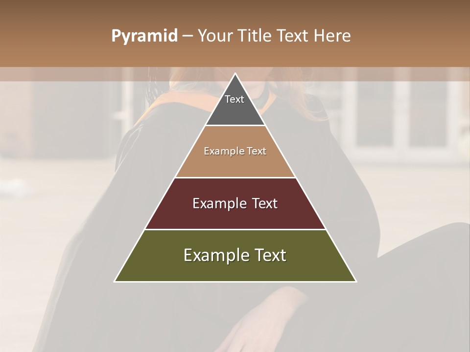 A Woman In A Graduation Cap And Gown Sitting On A Ledge PowerPoint Template