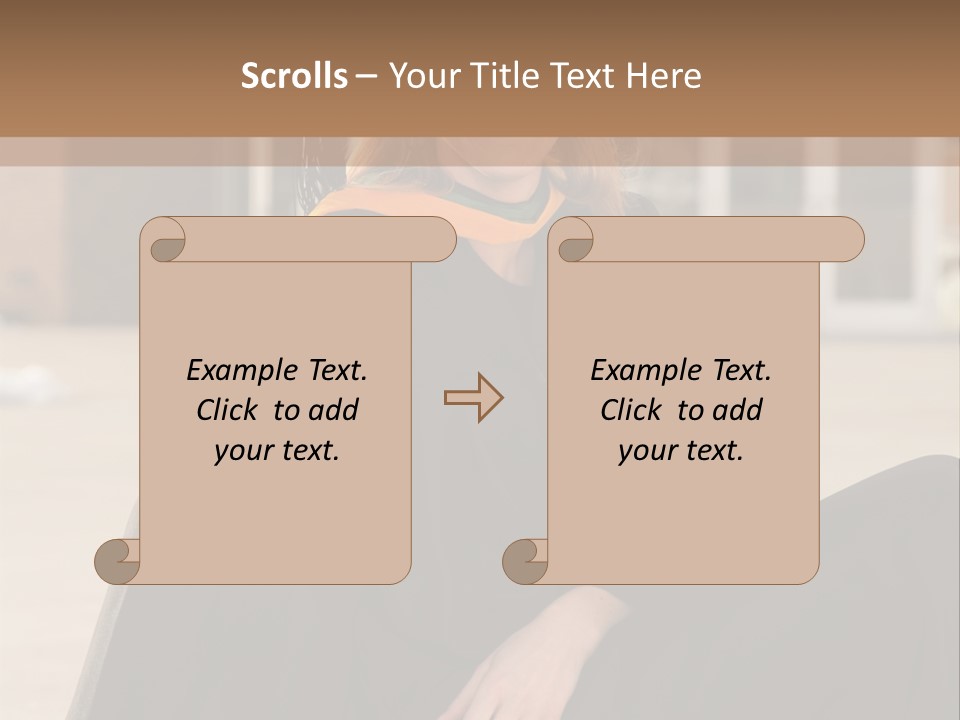 A Woman In A Graduation Cap And Gown Sitting On A Ledge PowerPoint Template