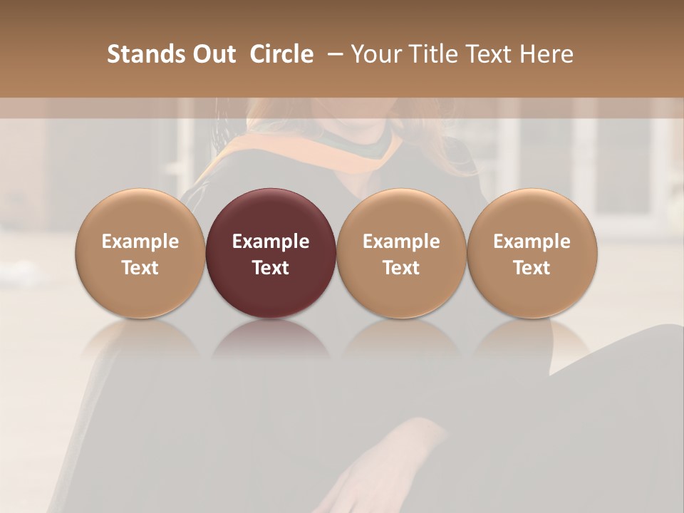 A Woman In A Graduation Cap And Gown Sitting On A Ledge PowerPoint Template