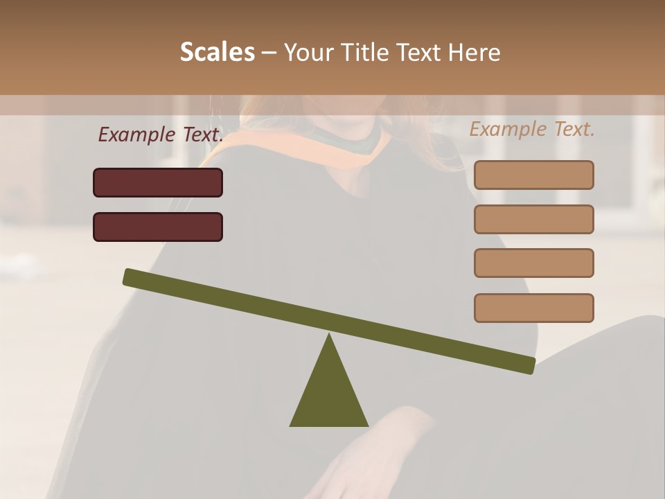 A Woman In A Graduation Cap And Gown Sitting On A Ledge PowerPoint Template