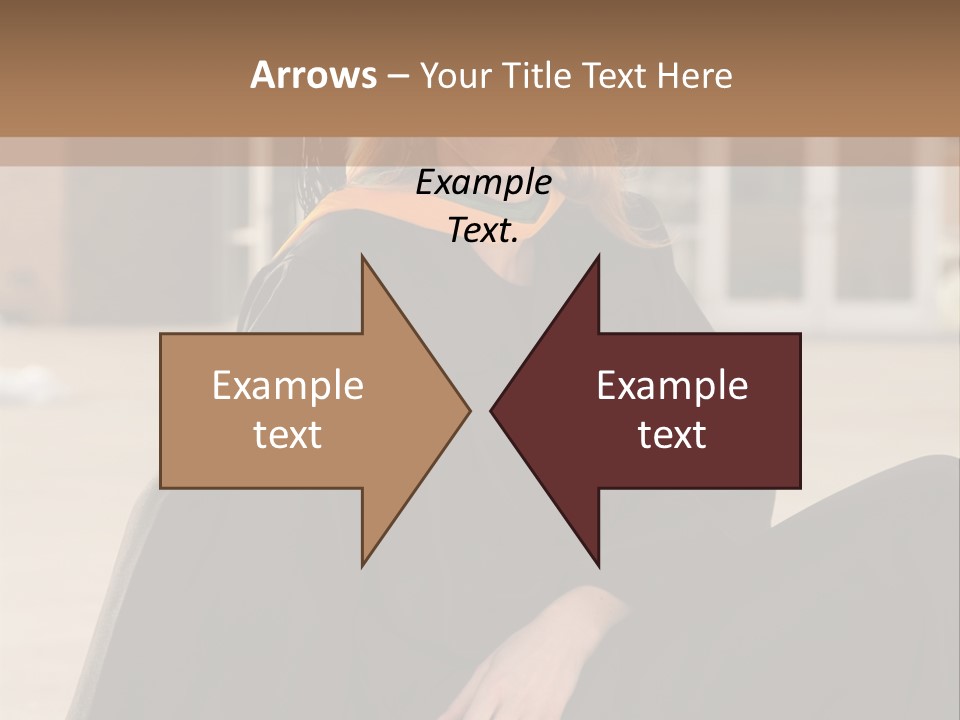 A Woman In A Graduation Cap And Gown Sitting On A Ledge PowerPoint Template