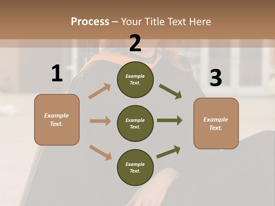 A Woman In A Graduation Cap And Gown Sitting On A Ledge PowerPoint Template