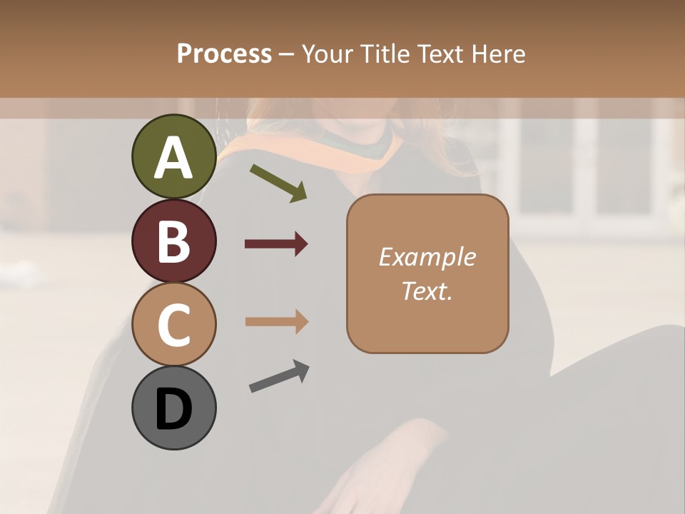 A Woman In A Graduation Cap And Gown Sitting On A Ledge PowerPoint Template