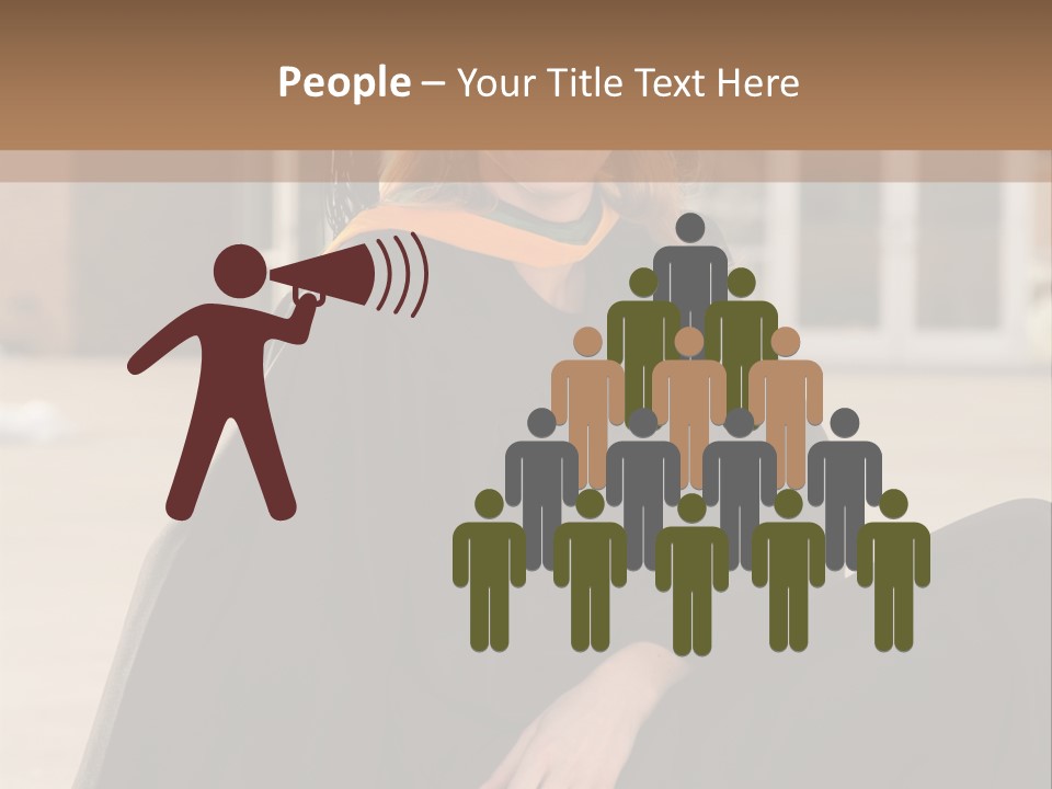 A Woman In A Graduation Cap And Gown Sitting On A Ledge PowerPoint Template