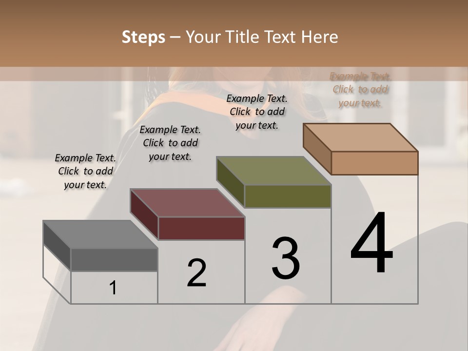 A Woman In A Graduation Cap And Gown Sitting On A Ledge PowerPoint Template