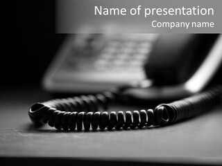 Isolated Plate Telephone PowerPoint Template