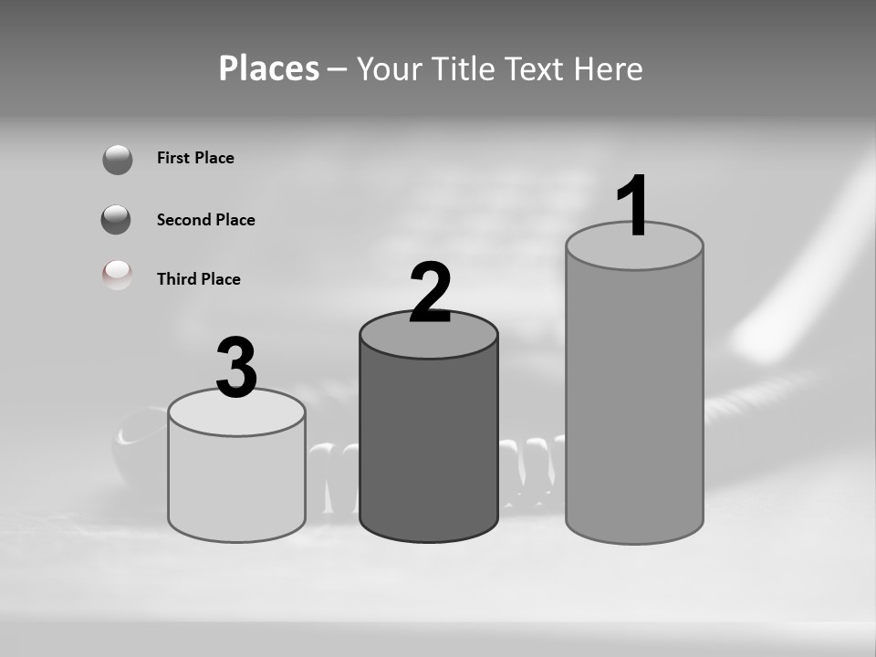 Isolated Plate Telephone PowerPoint Template