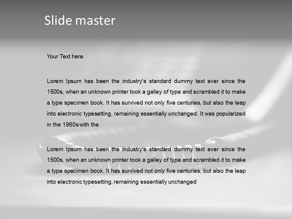 Isolated Plate Telephone PowerPoint Template