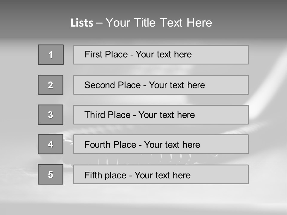 Isolated Plate Telephone PowerPoint Template