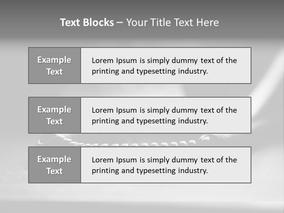 Isolated Plate Telephone PowerPoint Template
