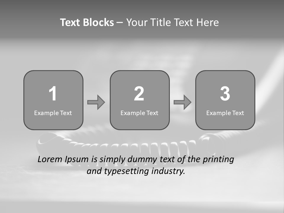 Isolated Plate Telephone PowerPoint Template