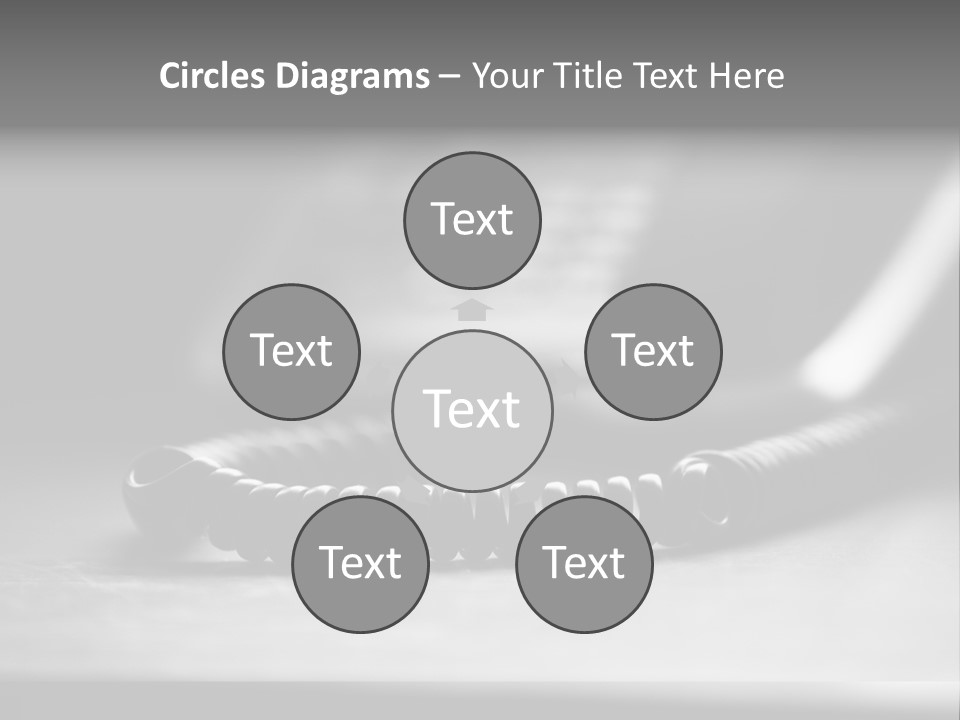 Isolated Plate Telephone PowerPoint Template