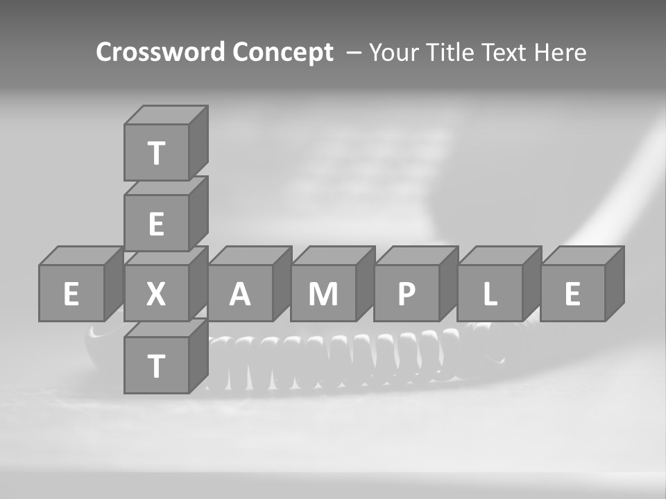 Isolated Plate Telephone PowerPoint Template