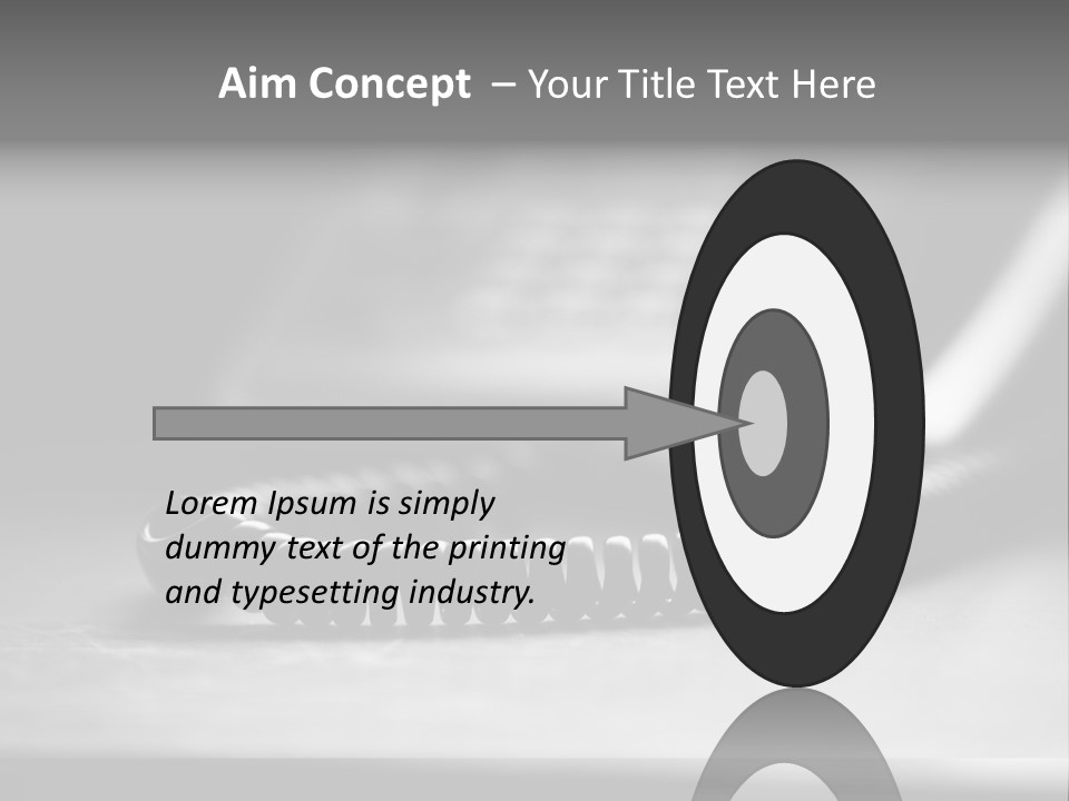 Isolated Plate Telephone PowerPoint Template