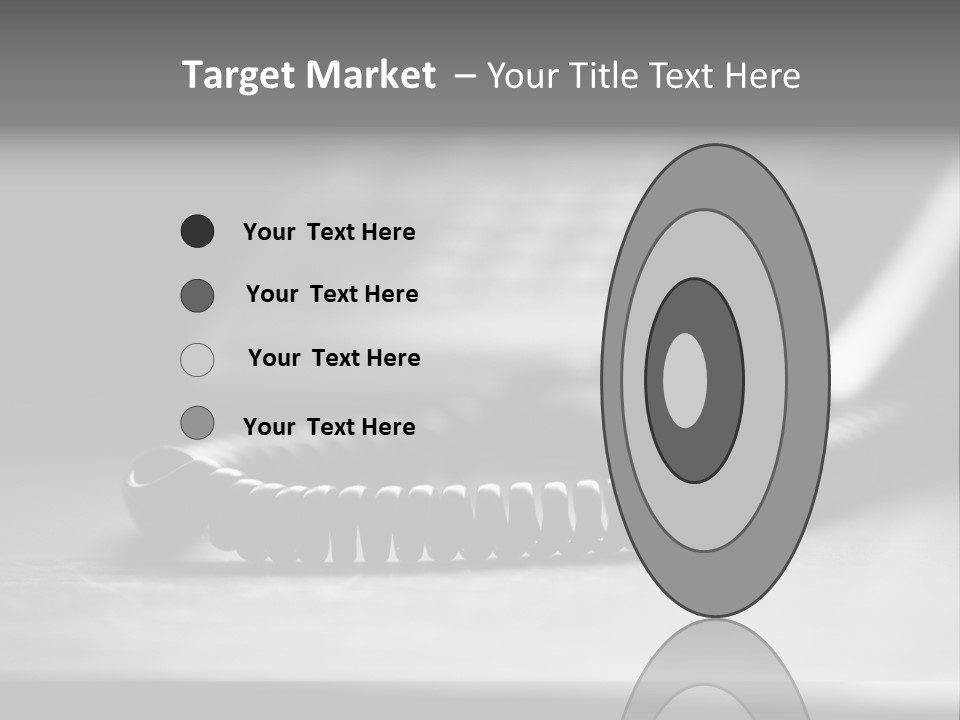 Isolated Plate Telephone PowerPoint Template