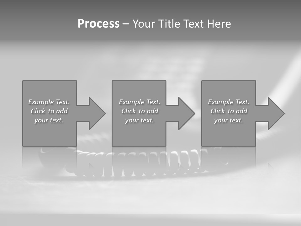 Isolated Plate Telephone PowerPoint Template