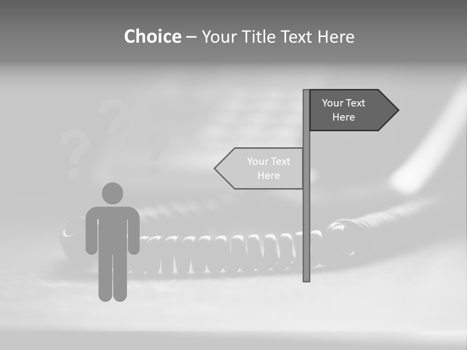Isolated Plate Telephone PowerPoint Template